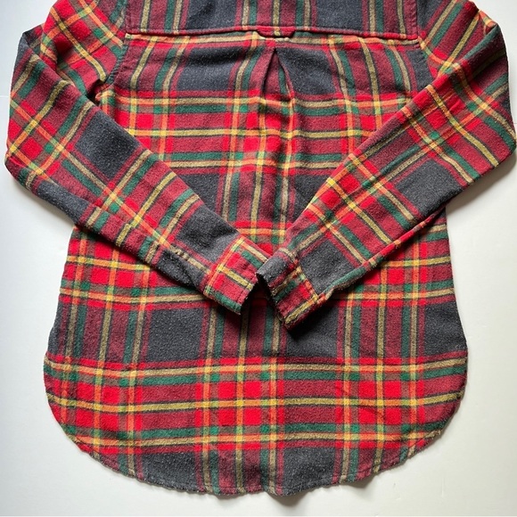 American Eagle Flannel Shirt AE Ahh-Mazingly  Soft Boyfriend Fit Red Blue Sz XXS - Picture 14 of 14